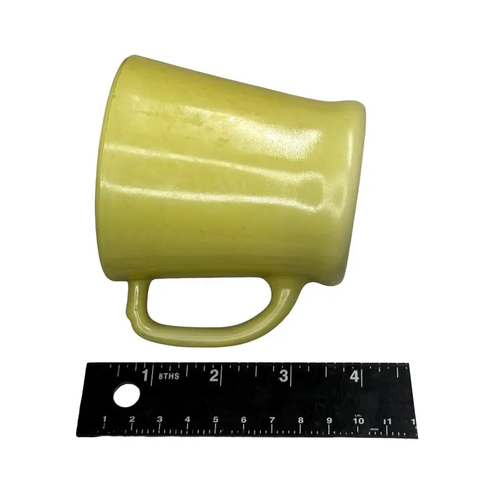 Anchor Hocking Fire-King Yellow D-Handle Mug Vintage Milk Glass USA - Picture 2 of 9